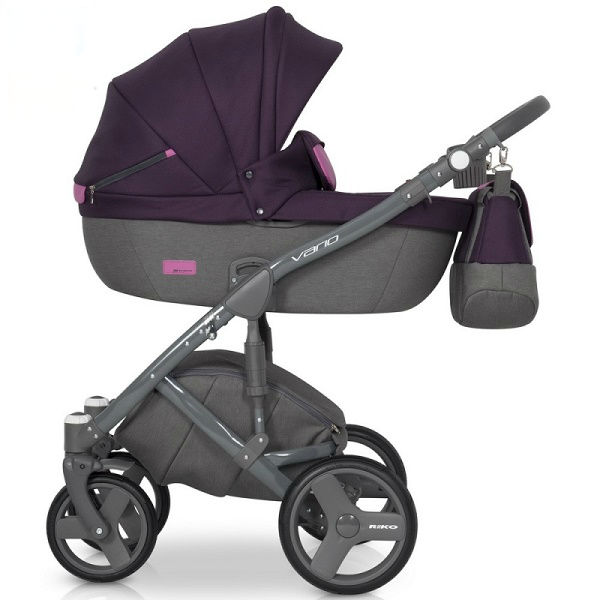 Детская универсальная коляска Riko Vario 2 в 1 - purple