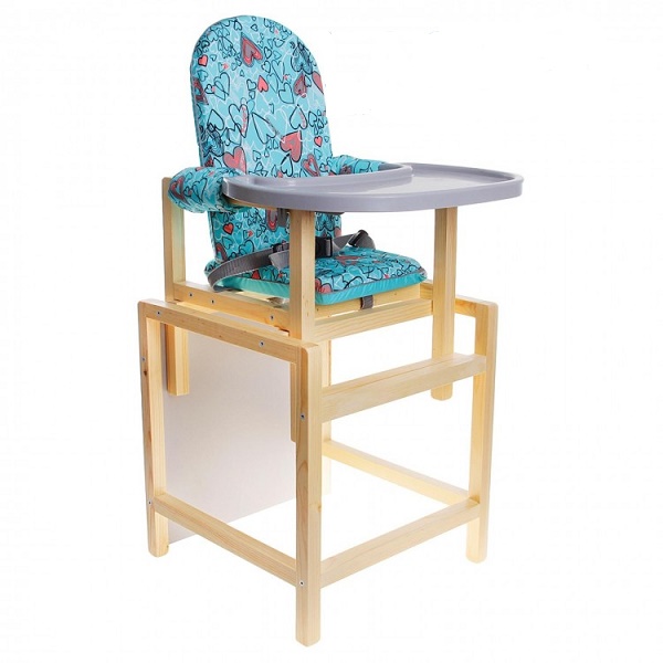 Стульчик для кормления Вилт СТД 07 - бирюза-серый