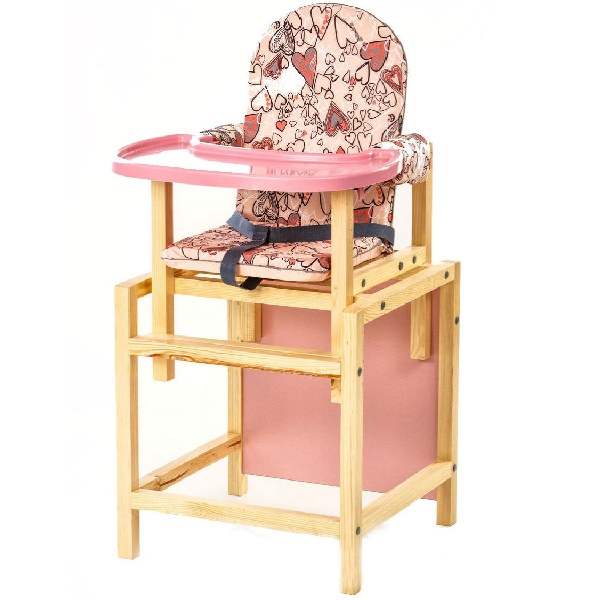 Стульчик для кормления Вилт СТД 07 - розовый-розовый