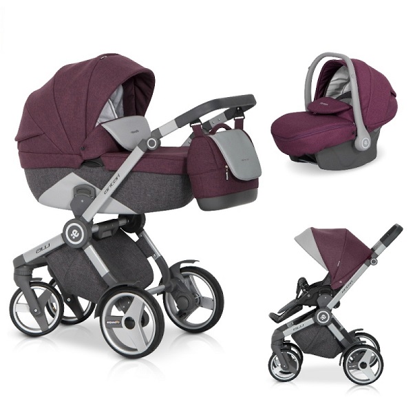 Детская универсальная коляска Riko (Expander) Antari 3 в 1 - purple