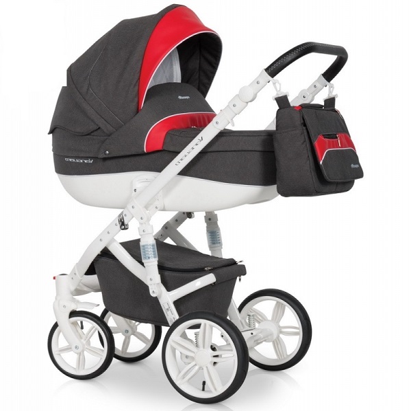 Детская универсальная коляска Riko Vanguard 3 в 1 - scarlet