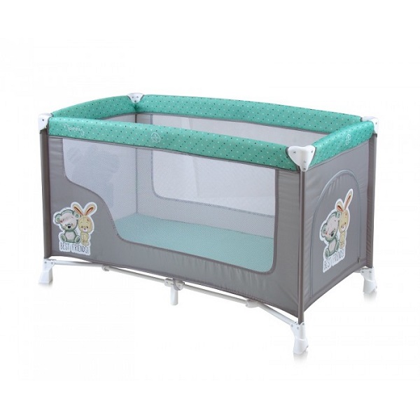 Манеж игровой Lorelli Nanny 1 - grey green best friends