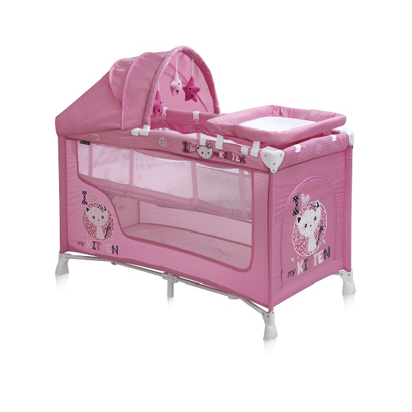 Манеж-кровать Lorelli Nanny 2 Plus - pink