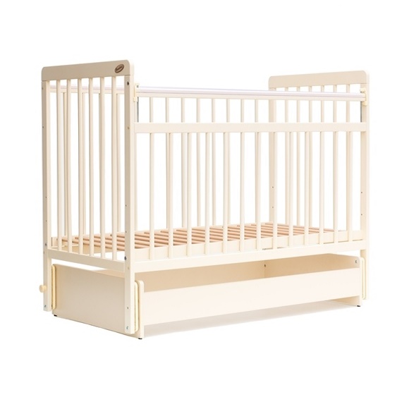 Детская кроватка Бамбини 04 маятник с ящиком Евро Стиль - слоновая кость
