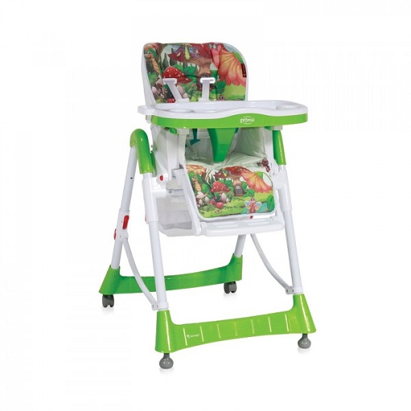Детский стульчик для кормления Lorelli Primo - green mushrooms