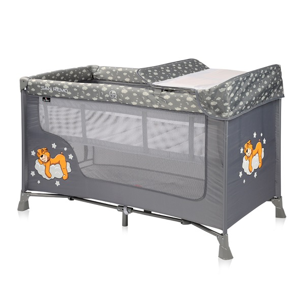 Манеж-кровать Lorelli Sun Remo 2 - grey clowds