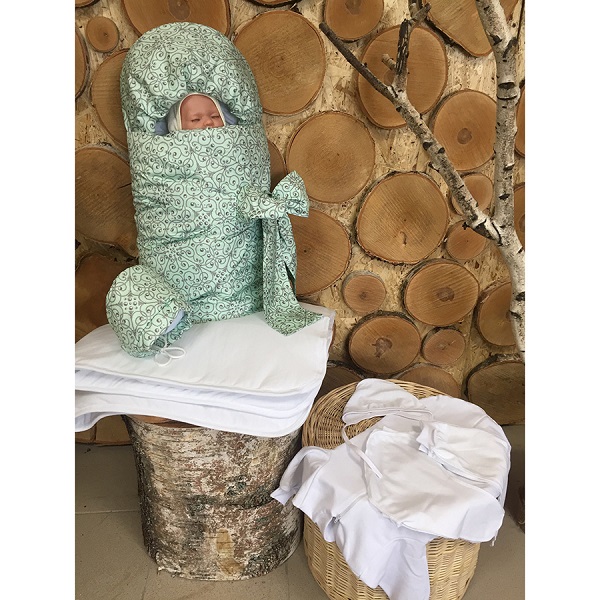 Комплект на выписку GulSara Жемчужина 7 предметов - салатовый