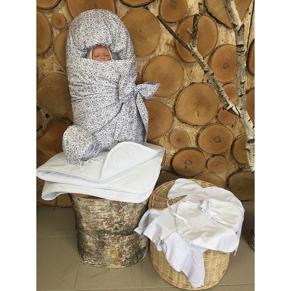 Комплект на выписку GulSara Жемчужина 7 предметов - серый