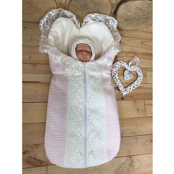 Комплект на выписку GulSara Сердечко 7 предметов - розовый