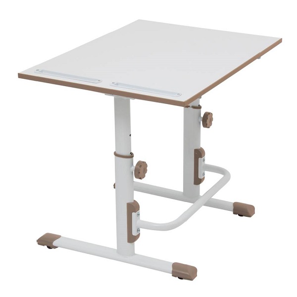 Растущая парта Polini Simple M1 - белый-мокиато