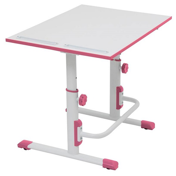 Растущая парта Polini Simple M1 - бело-розовый