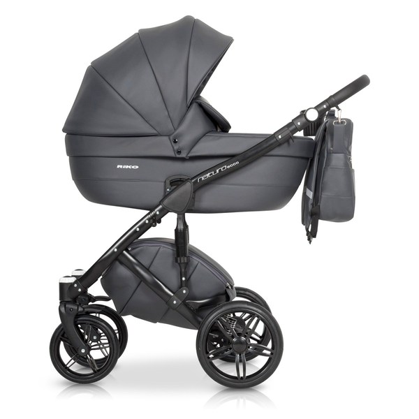 Детская универсальная коляска Riko Naturo Ecco 3 в 1 - 04 antracite