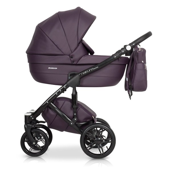 Детская универсальная коляска Riko Naturo Ecco 3 в 1 - 01 plum