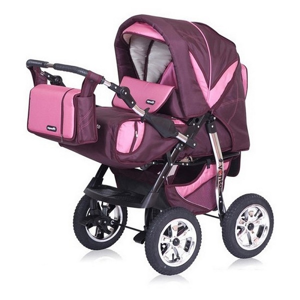 Коляска трансформер Riko Expander Vento - розовый