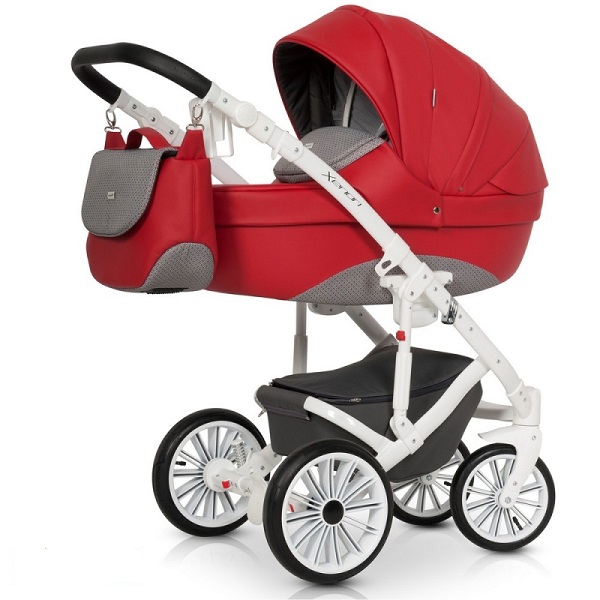 Детская универсальная коляска Riko Expander Xenon 2 в 1 - scarlet