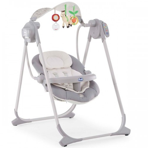 Кресло-качалка детское Chicco Polly Swing Up - silver
