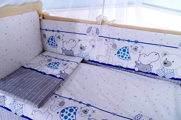 Бортики в кроватку Баю Бай Дружба - синий