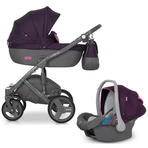 Детская коляска Riko Vario 3 в 1 - purple