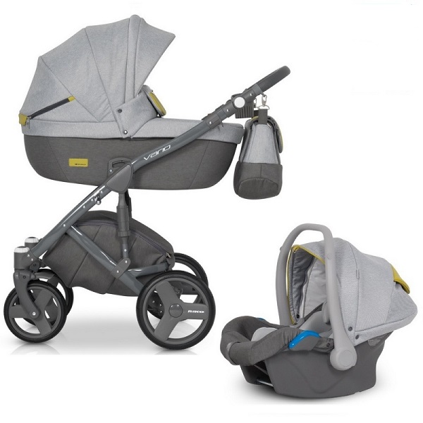 Детская коляска Riko Vario 3 в 1 - grey fox