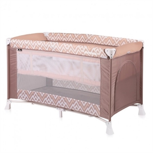 Манеж-кровать Lorelli Verona 2 - brown beige lines