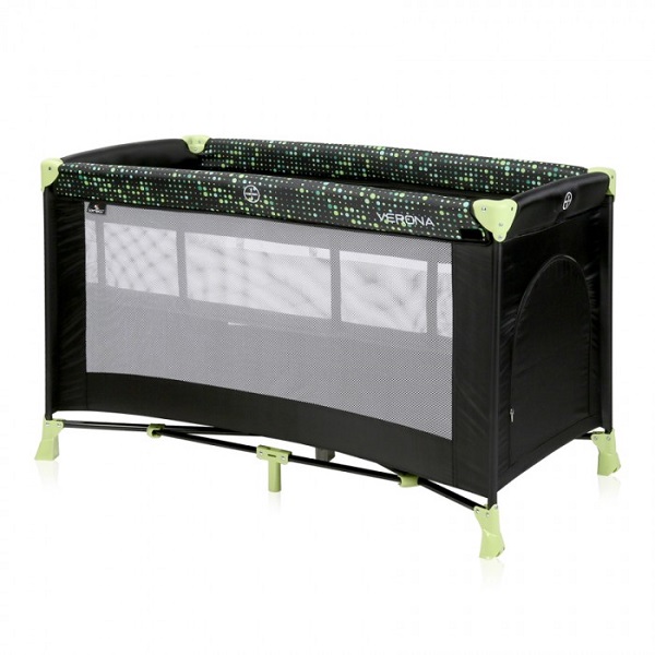 Манеж-кровать Lorelli Verona 2 - black green dots
