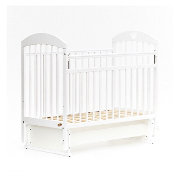 Детская кроватка Бамбини 20 маятник без ящика - белый