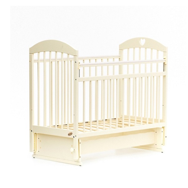 Детская кроватка Бамбини 20 маятник без ящика - слоновая кость