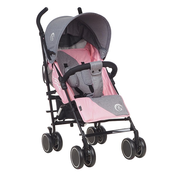 Прогулочная коляска-трость Bambola Lino - серо/розовый