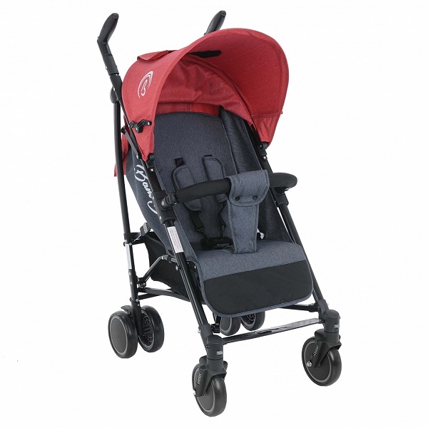 Прогулочная коляска-трость Bambola Eclipse - серо/красный