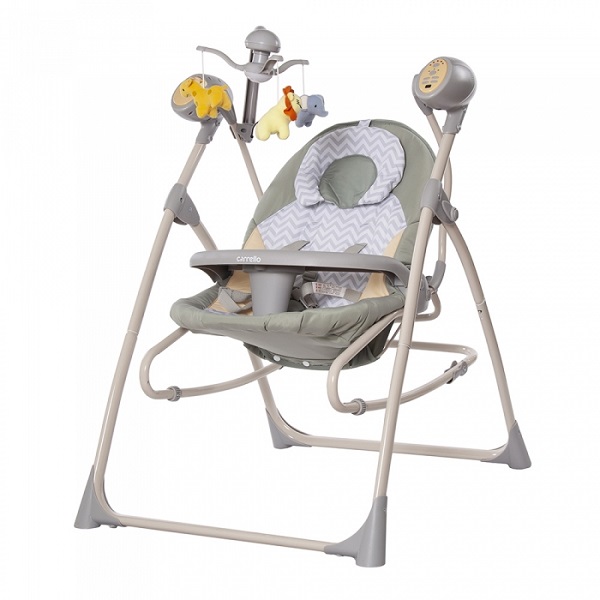 Шезлонг-качели Carrello Nanny - green zigzag