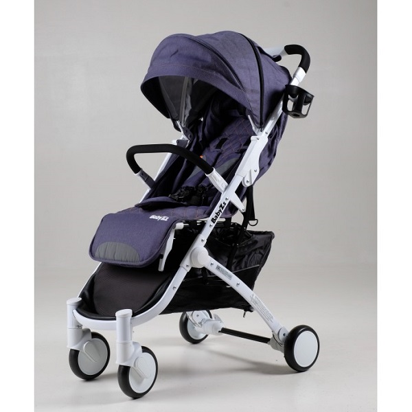 Прогулочная коляска BabyZZ D200 - джинс/белая рама