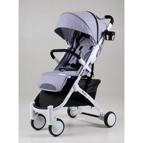 Прогулочная коляска BabyZZ D200 - серый/белая рама