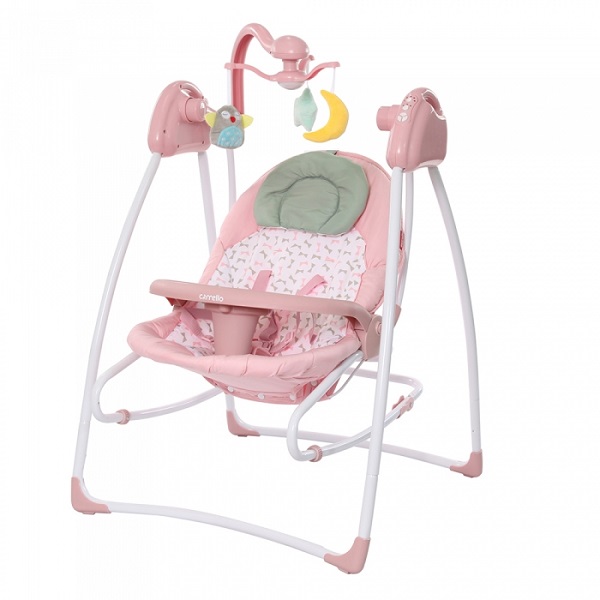 Шезлонг качели Carrello Grazia - bow pink