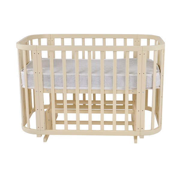 Круглая/овальная кроватка Ведрусс Николь 3 в 1 - слоновая кость