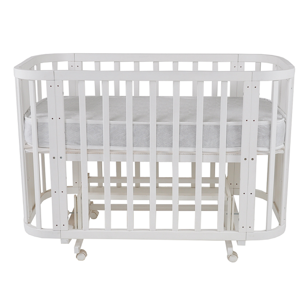 Круглая/овальная кроватка Ведрусс Николь 3 в 1 - белый