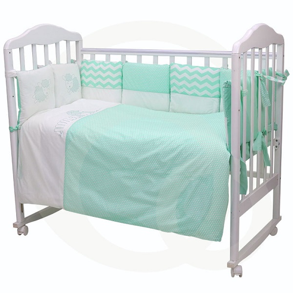 Комплект в кроватку Топотушки Долли 6 предметов - бирюзовый