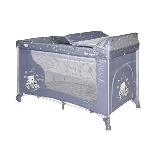 Манеж-кровать Lorelli Moonlight 2 - silver blue car