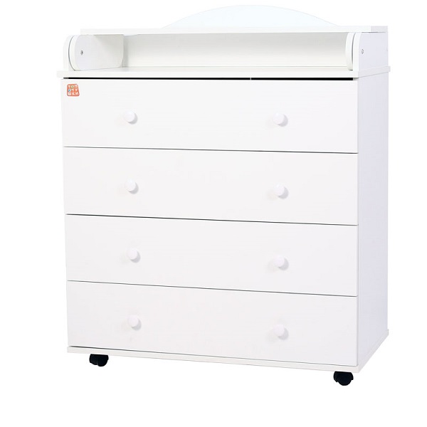 Комод пеленальный Топотушки Фортуна 80/4 ЛДСП - белый