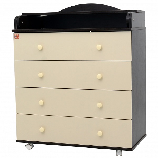 Комод пеленальный Топотушки Фортуна 80/4 ЛДСП - венге-слоновая кость