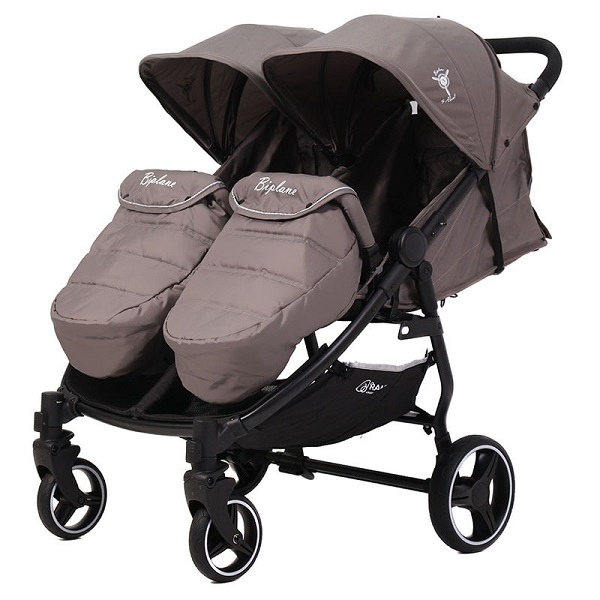Прогулочная коляска для двойни Rant Beplane - broun
