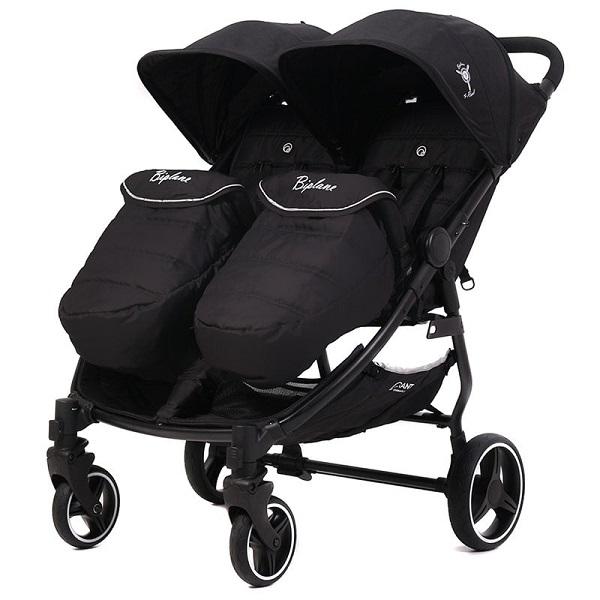 Прогулочная коляска для двойни Rant Beplane - black