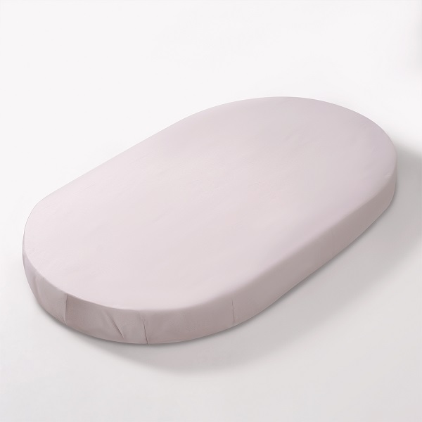 Простыня на резинке Перина для овальной кроватки 125х75 - жемчужно-серая