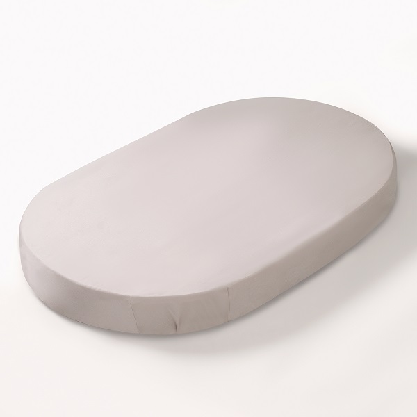 Простыня на резинке Перина для овальной кроватки 125х75 - серая