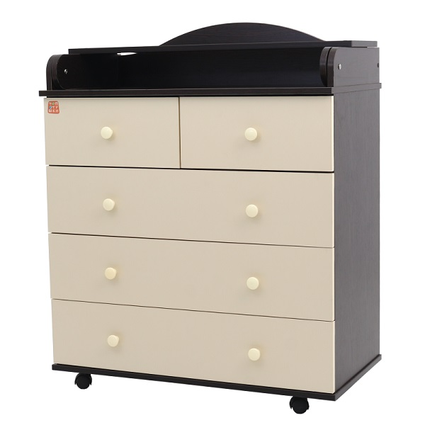 Комод пеленальный Топотушки Фортуна 80/5 ЛДСП - венге-слоновая кость