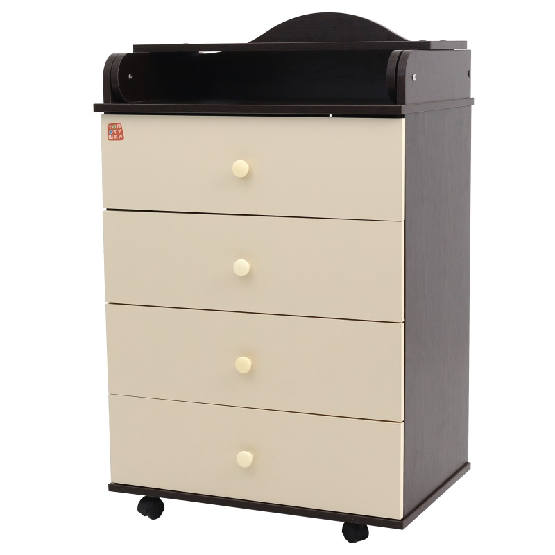 Комод пеленальный Топотушки Фортуна 60/4 ЛДСП - венге-слоновая кость