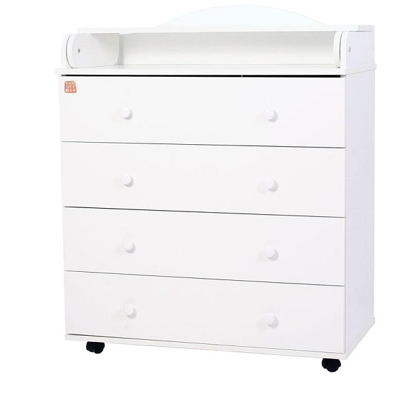 Комод пеленальный Топотушки Фортуна 60/4 ЛДСП - белый