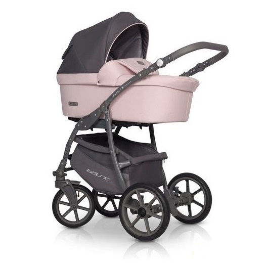 Детская коляска Riko Basic Pastel 3 в 1 - powder pink