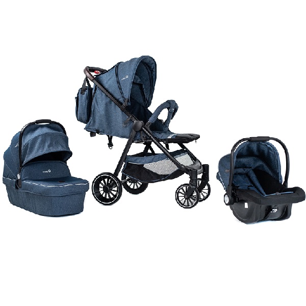 Детская коляска BubaGo Model Q 3 в 1 - blue