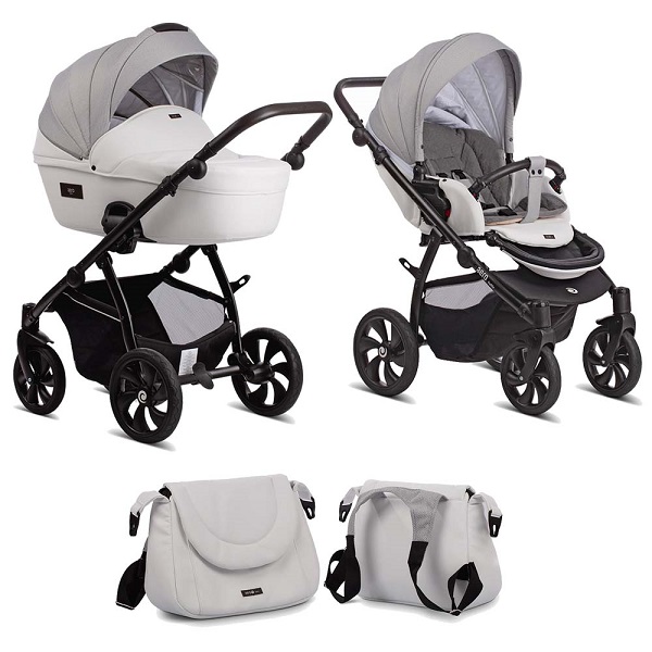 Детская коляска Tutis Aero New 2 в 1 - белая кожа