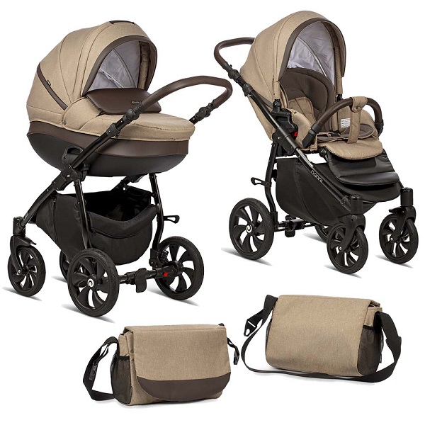 Детская коляска Tutis Nanni 2 в 1 - капучино/кожа т.коричневый